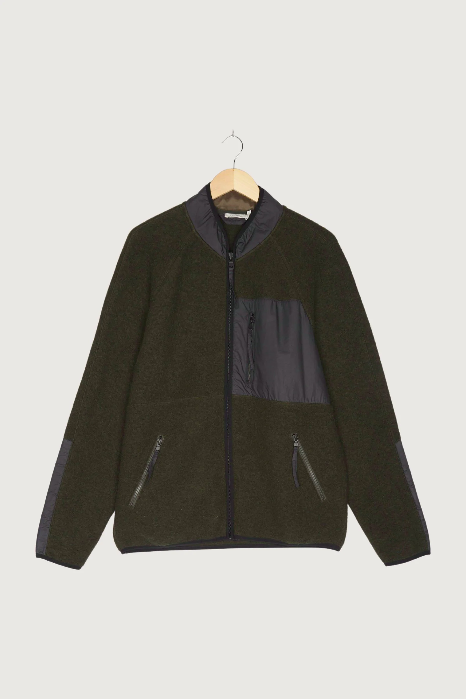Secondhand Walkjacke aus Bio-Merinowolle mit Bio-Baumwolle