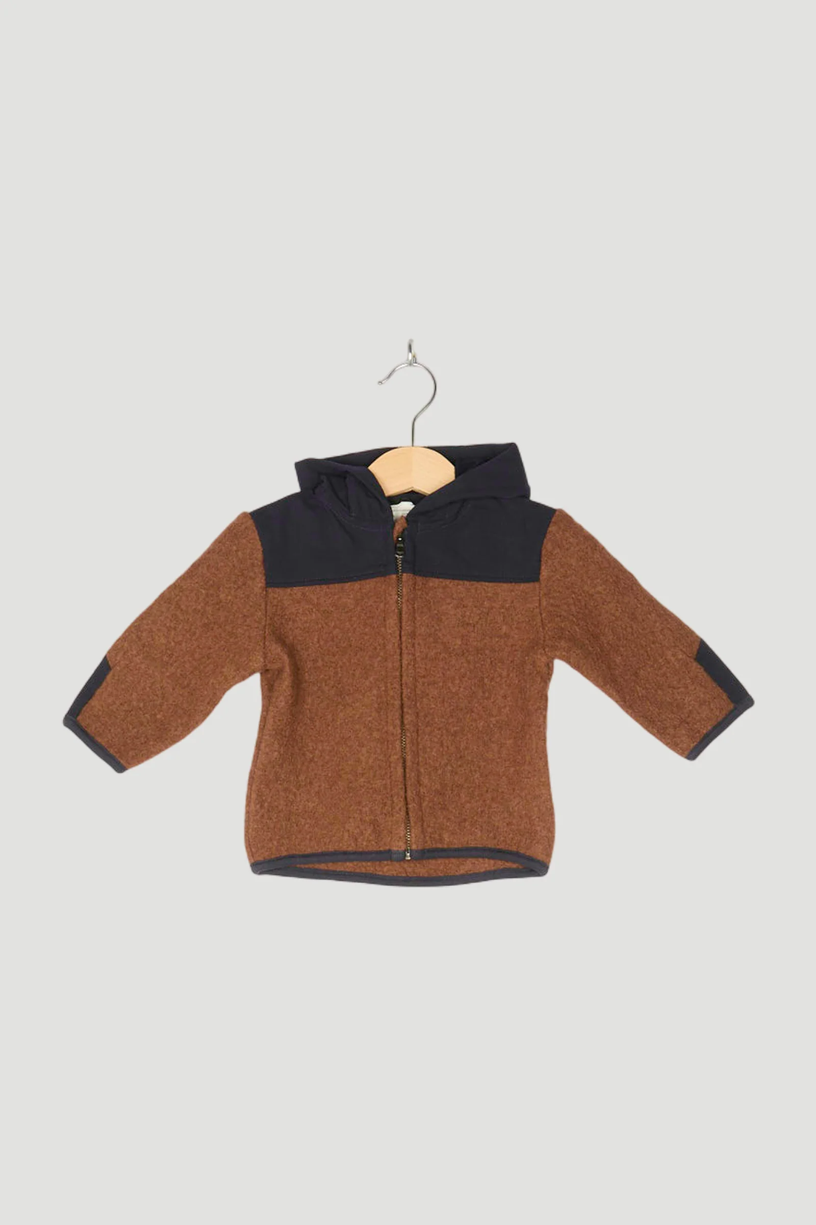 Secondhand Walkjacke aus Bio-Merinowolle mit Nature Shell