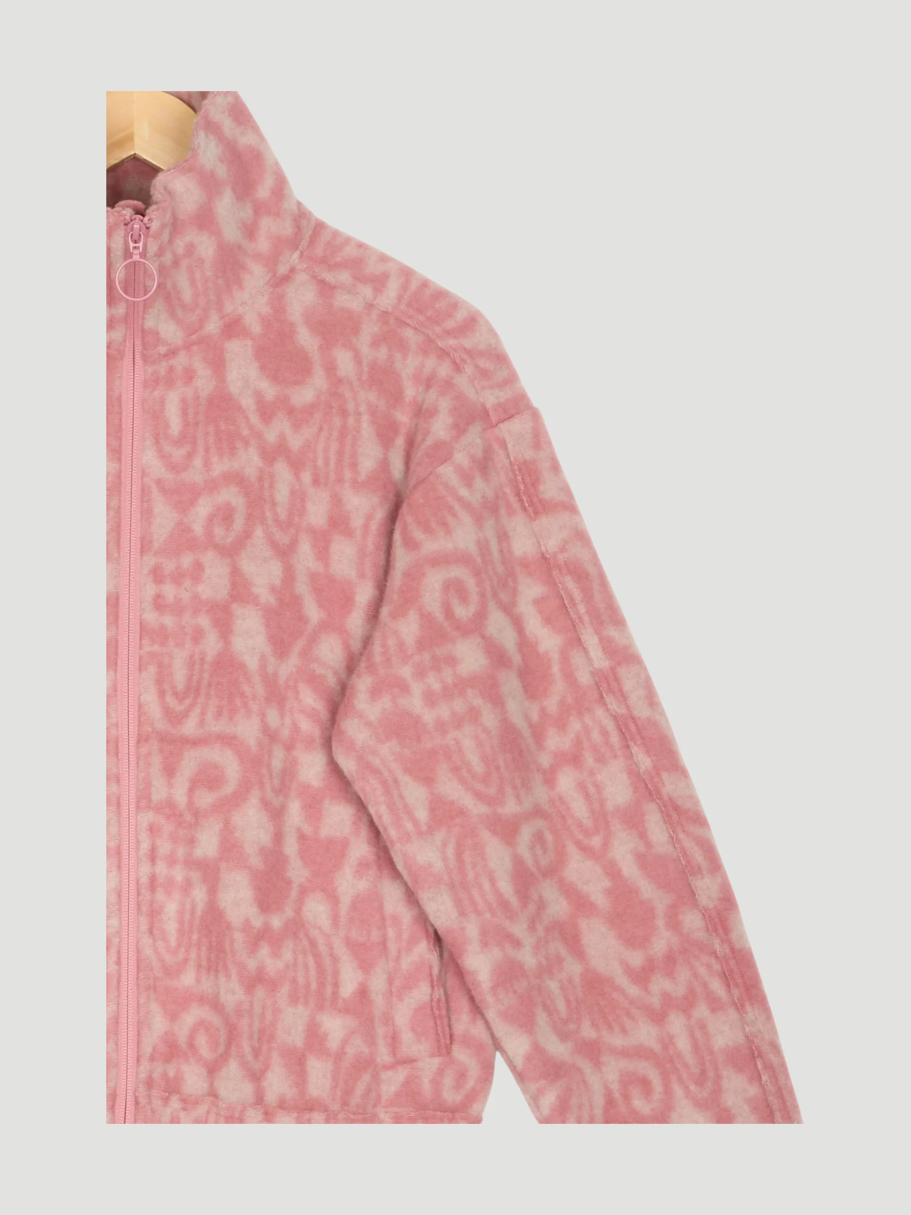 Secondhand Wollfleece Jacke Jacquard Oversize - Image 3