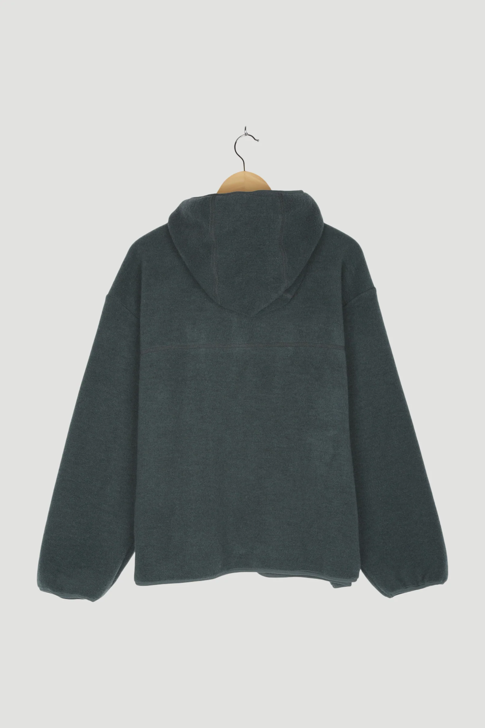 Secondhand Wollfleece Jacke mit Kapuze aus reiner Bio-Merinowolle - Image 2