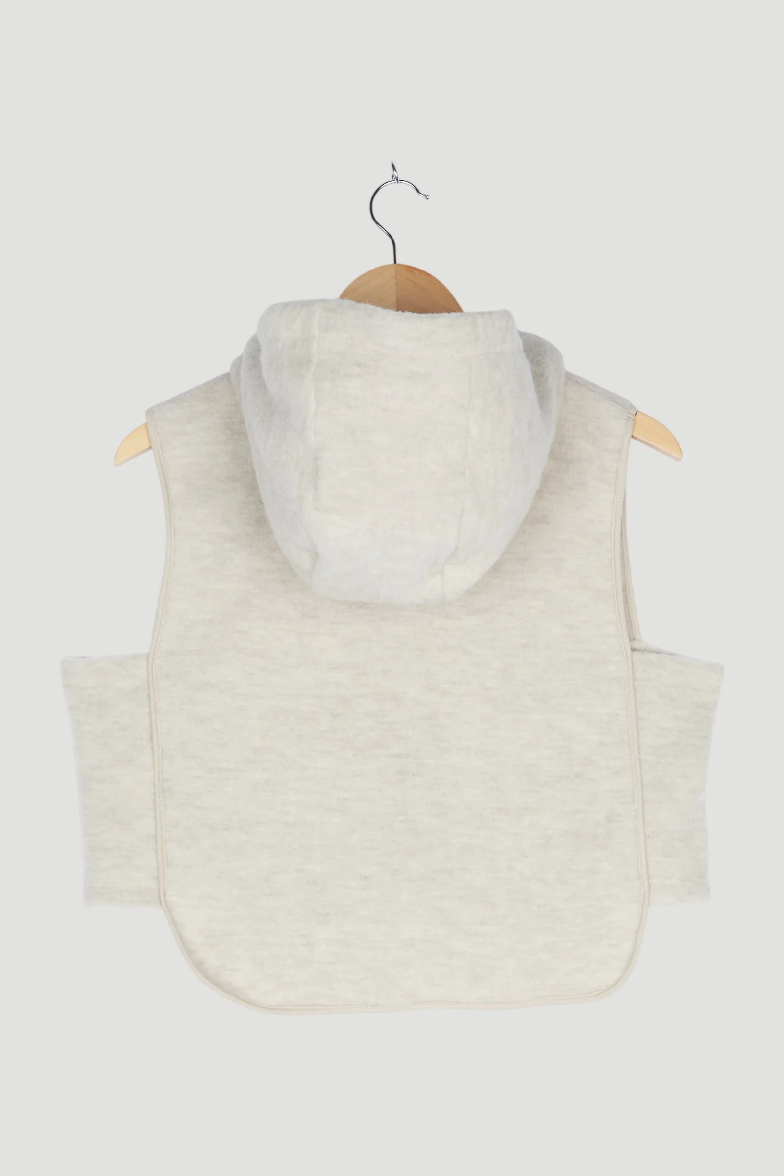 Secondhand Wollfleece Kapuzenweste aus reiner Bio-Merinowolle - Image 2