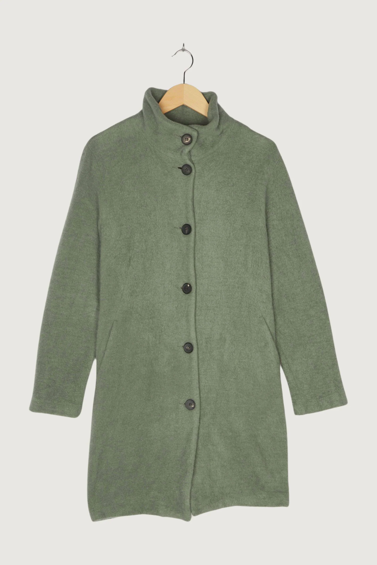 Secondhand Wollfleece-Mantel aus reiner Bio-Merinowolle - Image 15
