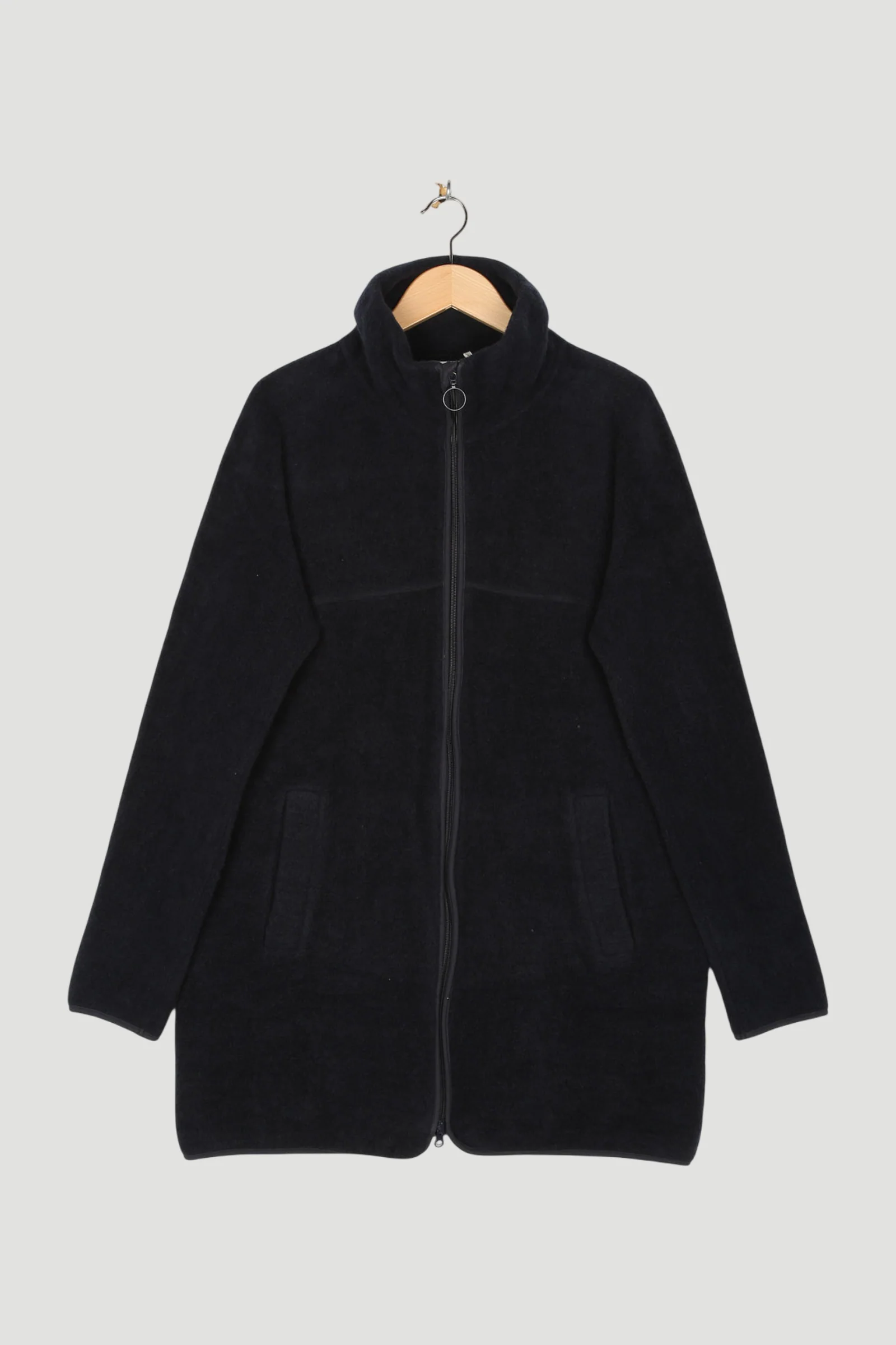 Secondhand Wollfleece Mantel aus reiner Bio-Merinowolle