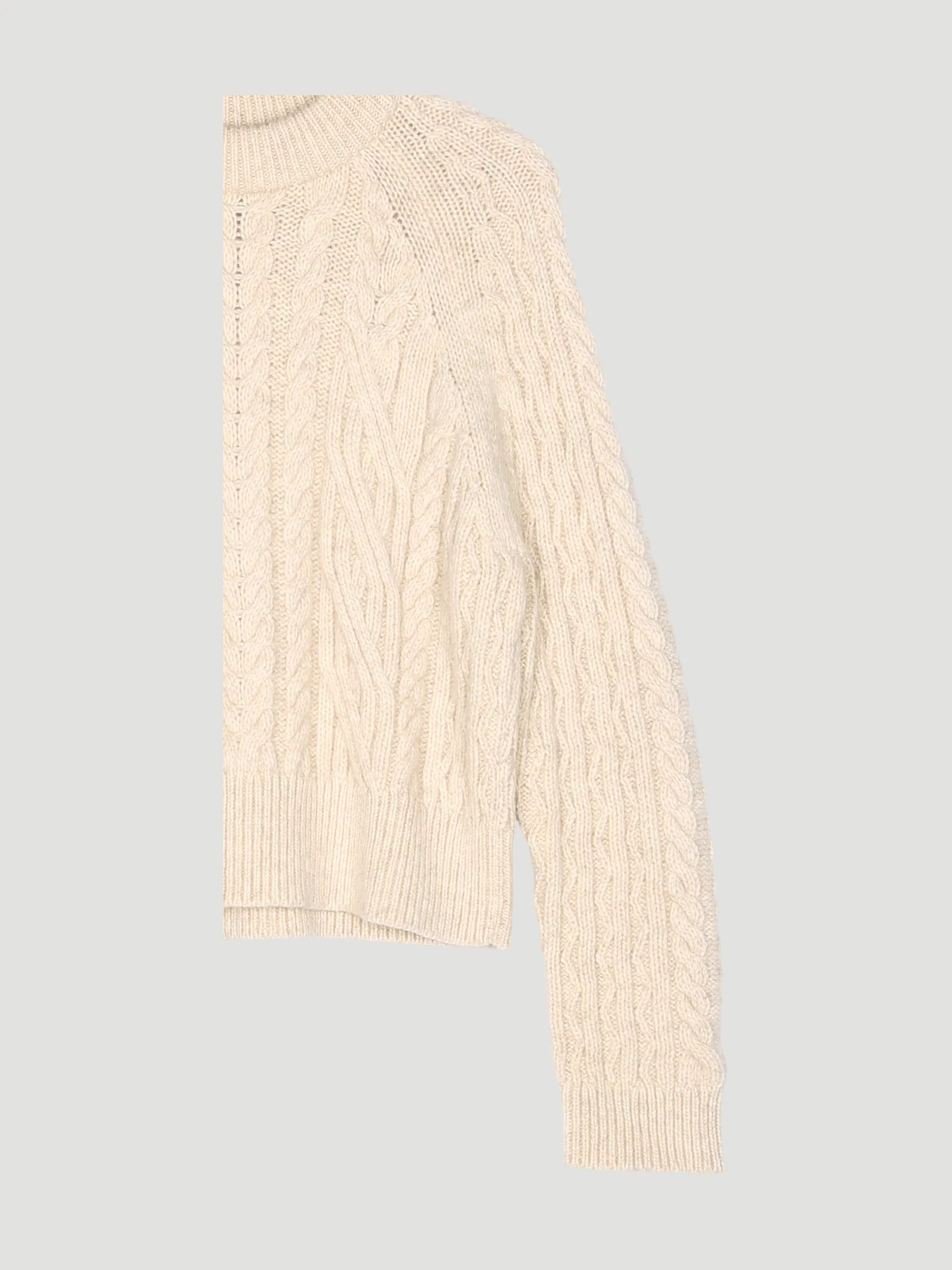 Secondhand Zopf-Pullover aus reiner mongolischer Merinowolle - Image 3
