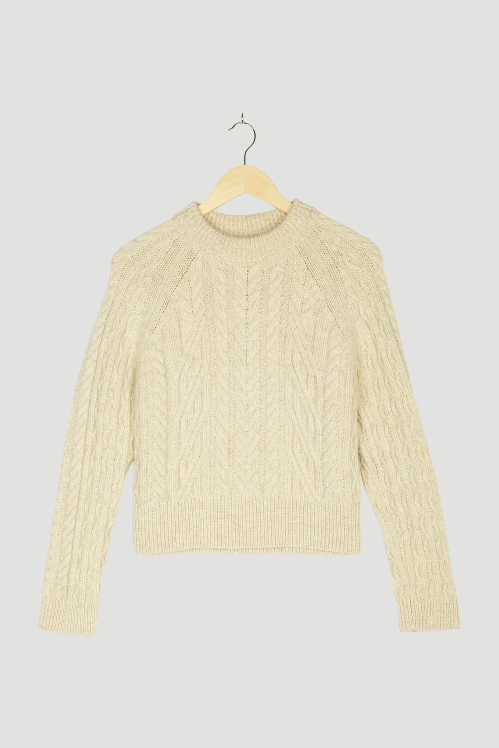 Secondhand Zopf-Pullover aus reiner mongolischer Merinowolle - Image 4
