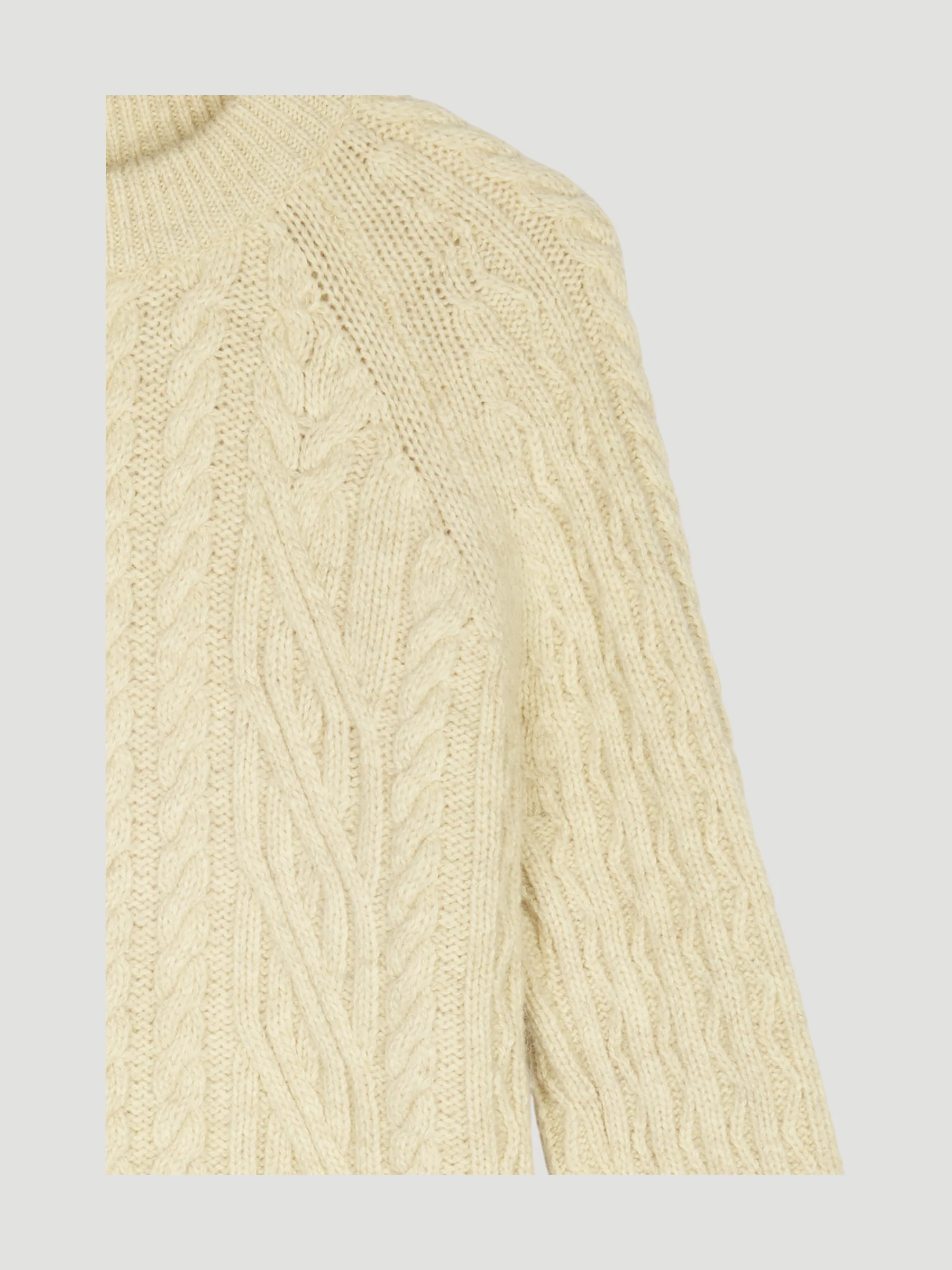 Secondhand Zopf-Pullover aus reiner mongolischer Merinowolle - Image 6