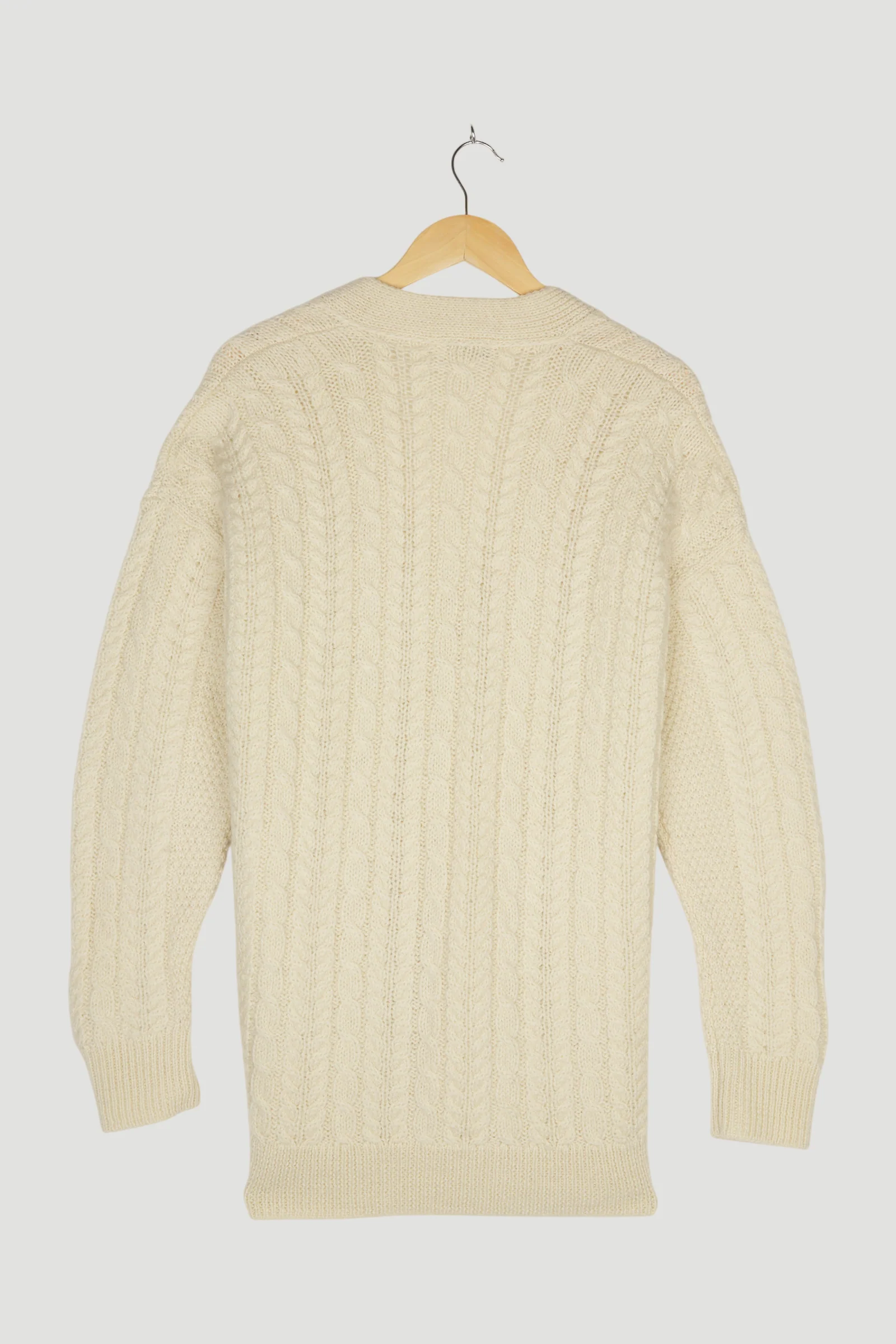 Secondhand Zopf-Strickjacke aus reiner Schurwolle - Image 2